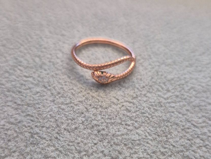 Ringe: Silberring Snake Gr.56 (verstellbar) rose – Neu und originalverpackt aus Rotkreuz von Carbone_Bijou-Shop