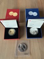 Roger Federer Münzen Set Swissmint 2020,Gold und Silber