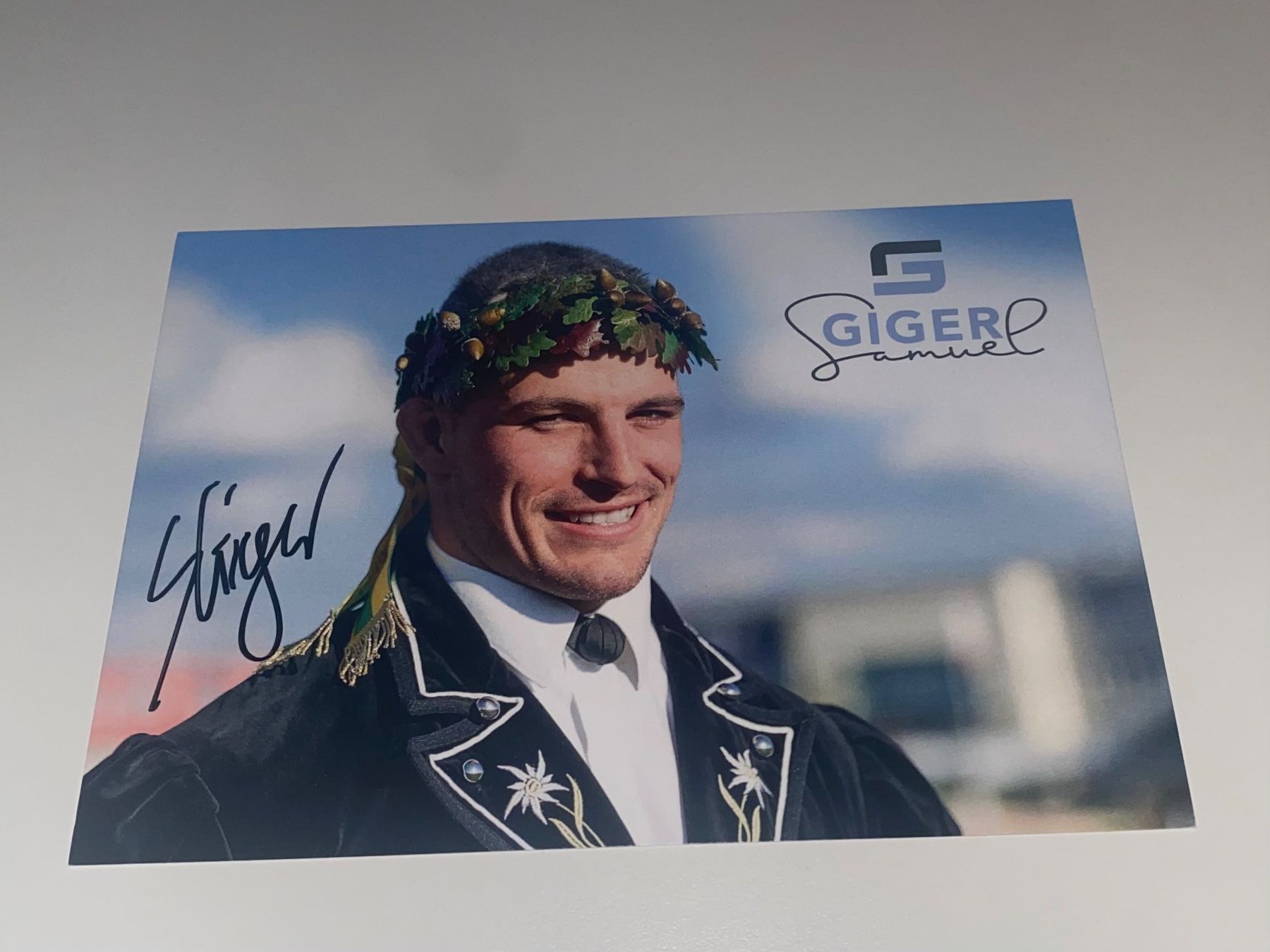 Autografi: Samuel Giger Autogrammkarte - Schwingen – Usato da Hergiswil LU venduto da FcMalkov