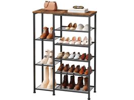 Metall Schuhregal 6 Ebenen, Schuhablage, Schuhschrank 74cm