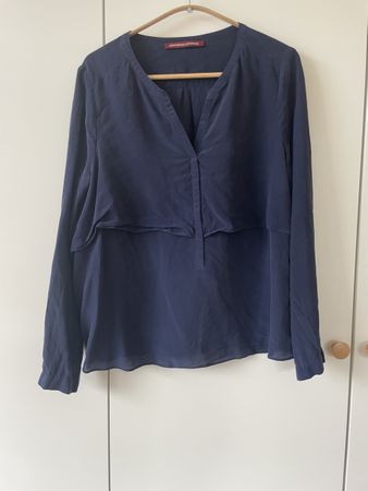 Comptoir des Cotonniers Seidenbluse Dunkelblau Gr. 44 (42)