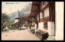 Meyringen, Strassenpartie mit Kirchblick