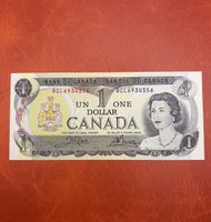 Billet neuf de 1 dollar Canada, 1973