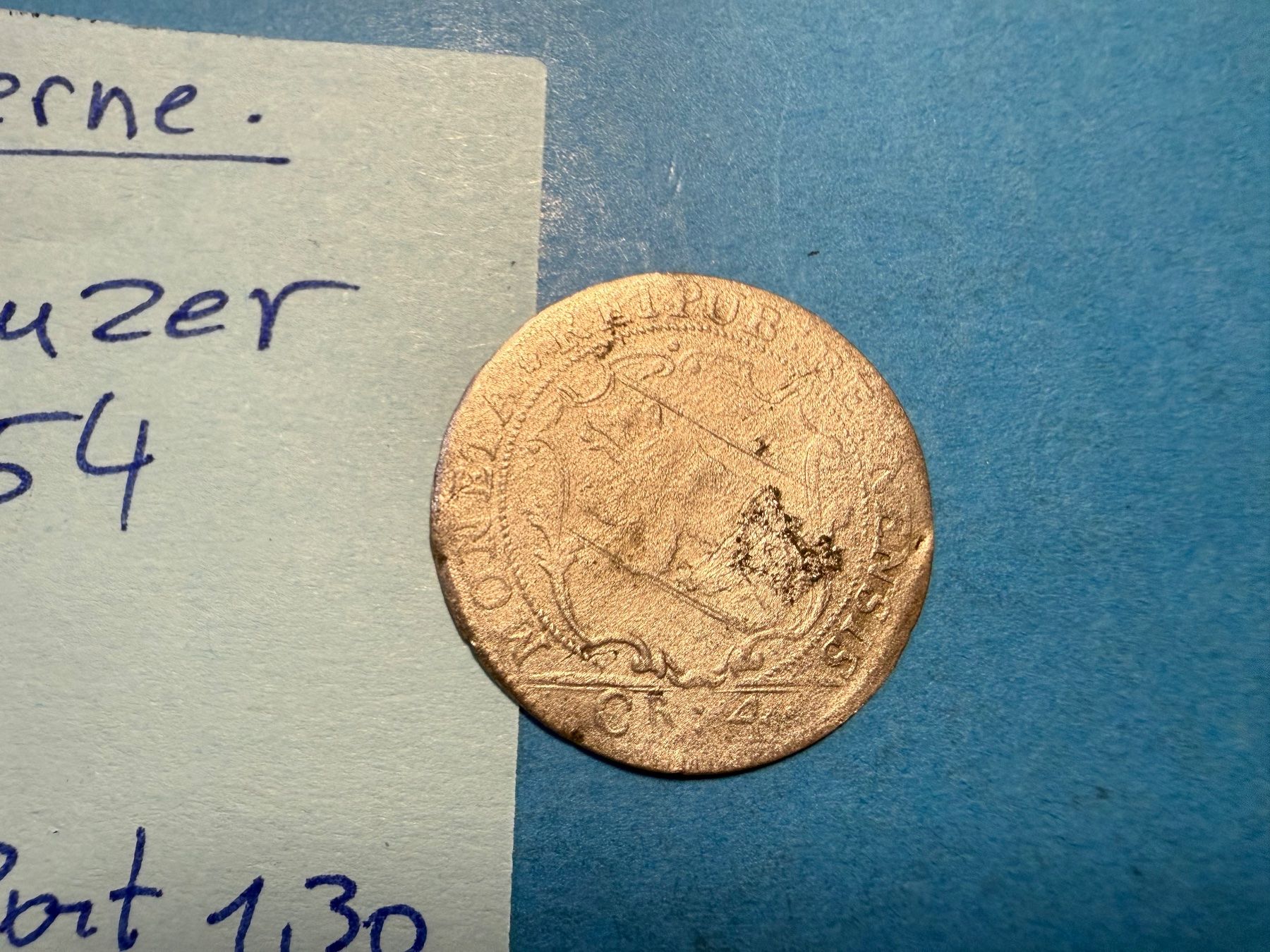 Alle Münzen: BERNE : 4 KREUZER 1754 - rare – Gebraucht aus genève von GEnumist 1