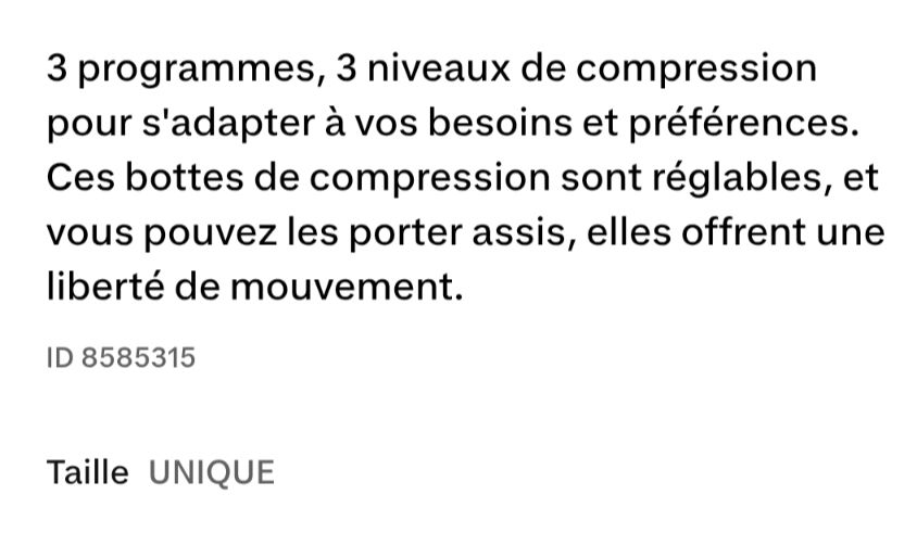 Decathlon Massagegeräte: Bottes de compression Decathlon, 3 programmes, taille unique – Neu und originalverpackt aus Neuchâtel von dia_lj8g 2