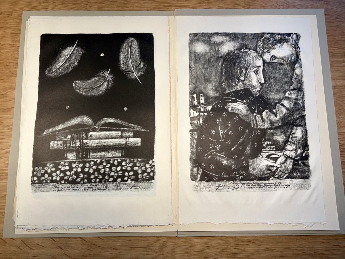 Grafica & Litografie: Neun Lithographien Max Hunziker Cherubinischem Wandersmann – Nuovo (secondo la descrizione) da Meggen venduto da Seafood 8