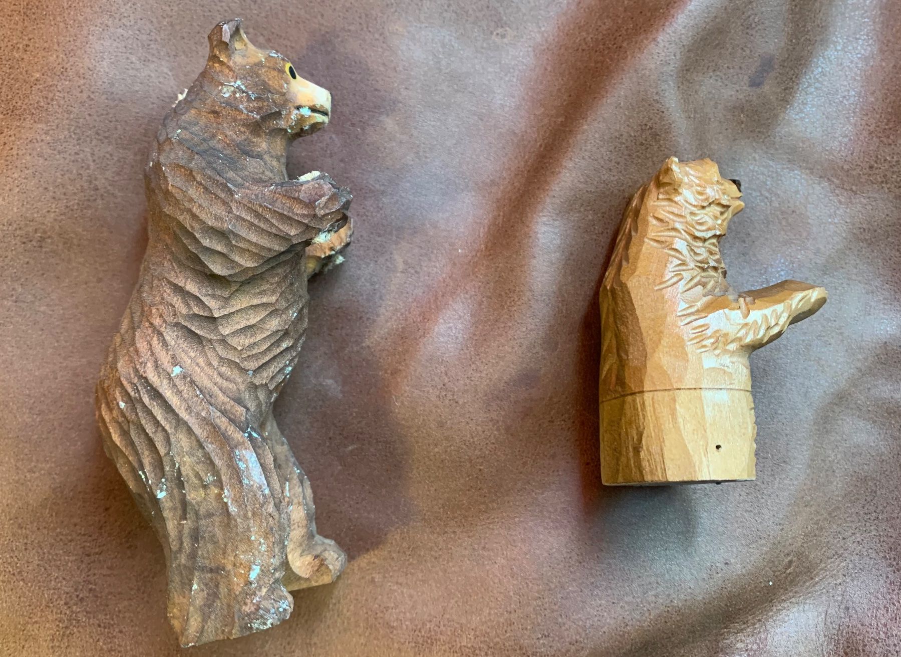 Figuren: 2 Holz-Bären, Brienz, geschnitzt, Krippe – Gebraucht aus Kloten von petrol5555 1