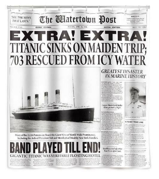 Vorhänge: Duschvorhang - TITANIC - 180X180CM – Neu und originalverpackt aus Rupperswil von big-one-sale