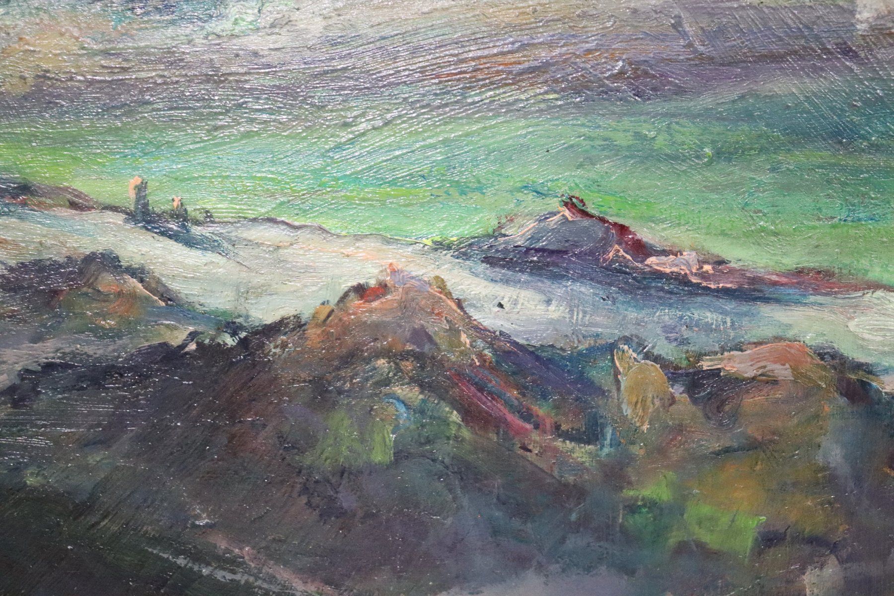Dipinti: Viktor Aerni 1909-1994, Gemälde auf Platte, monogrammiert – Usato da Zug venduto da Kunst-Fundgrube 1