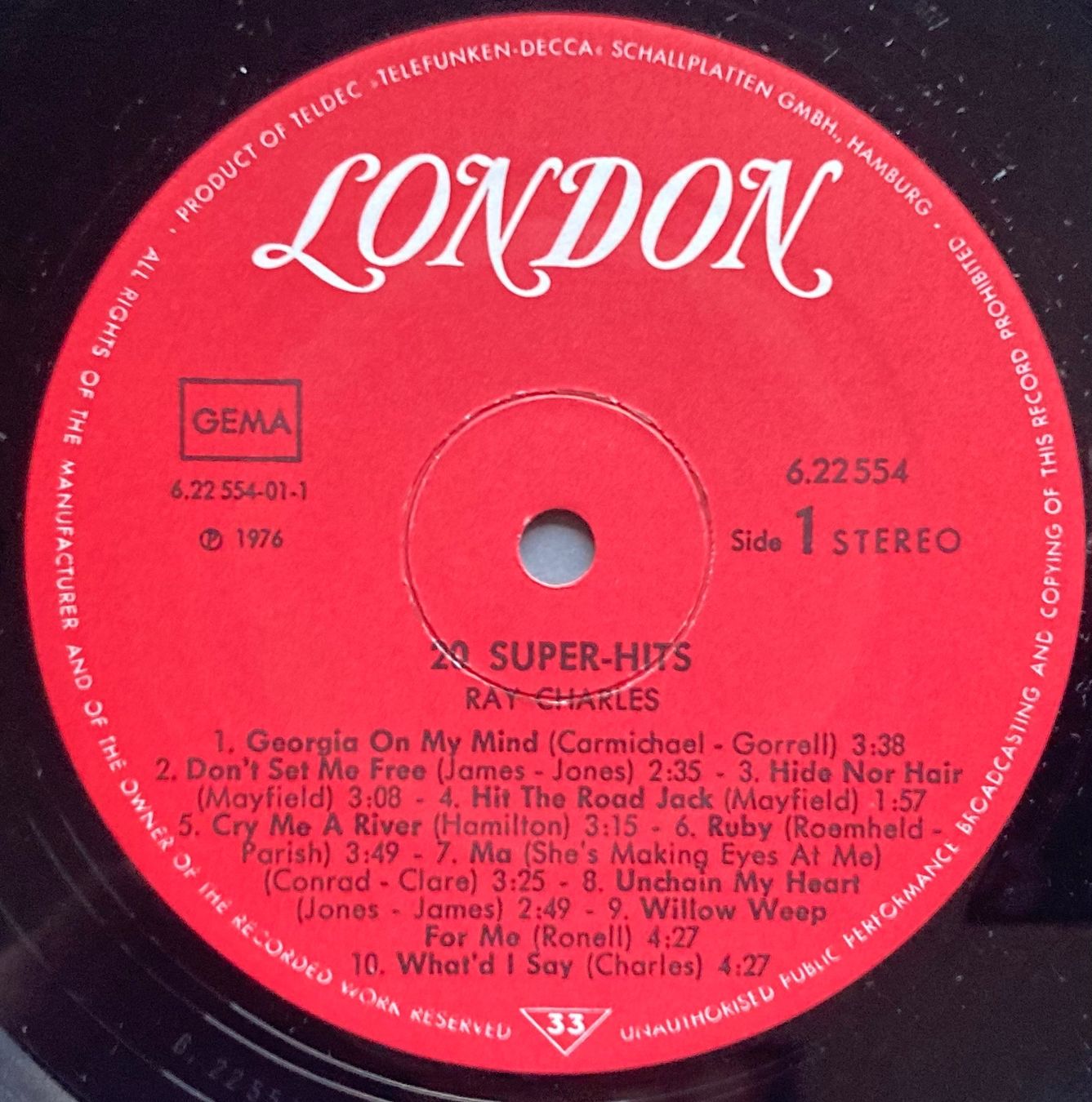 Dischi in vinile: RAY CHARLES - 20 SUPER HITS BY RAY CHARLES – Usato da Poliez-Pittet venduto da Newtown-Records 2
