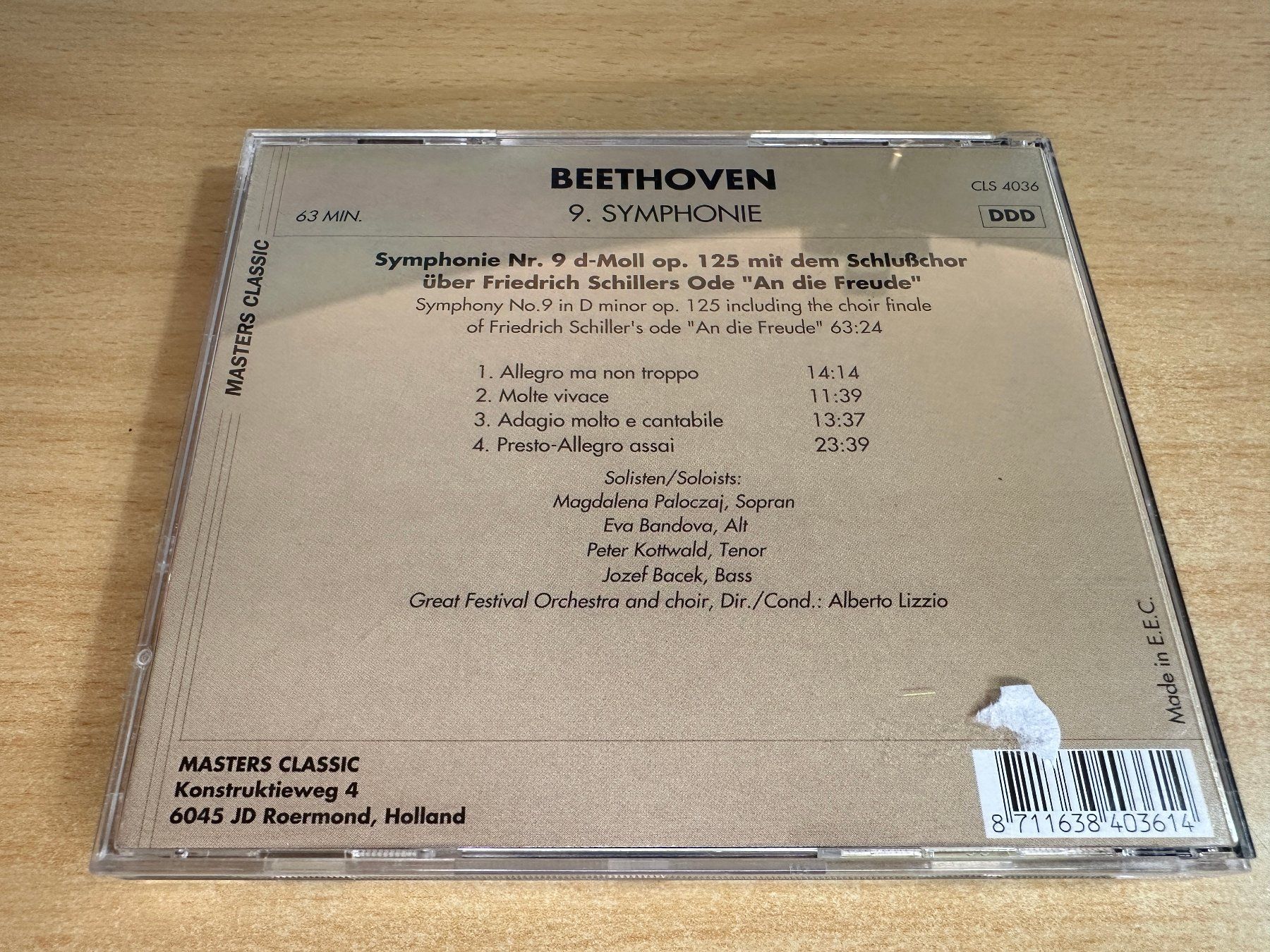 CD: B2 Beethoven – 9. Symphonie – Usato da Rikon im Tösstal venduto da Alpenmutz 1