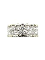 OJ PERRIN. Bague or, platine et diamants (3.20ct)