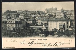 AK Lausanne, Vu des Jordils, 1901