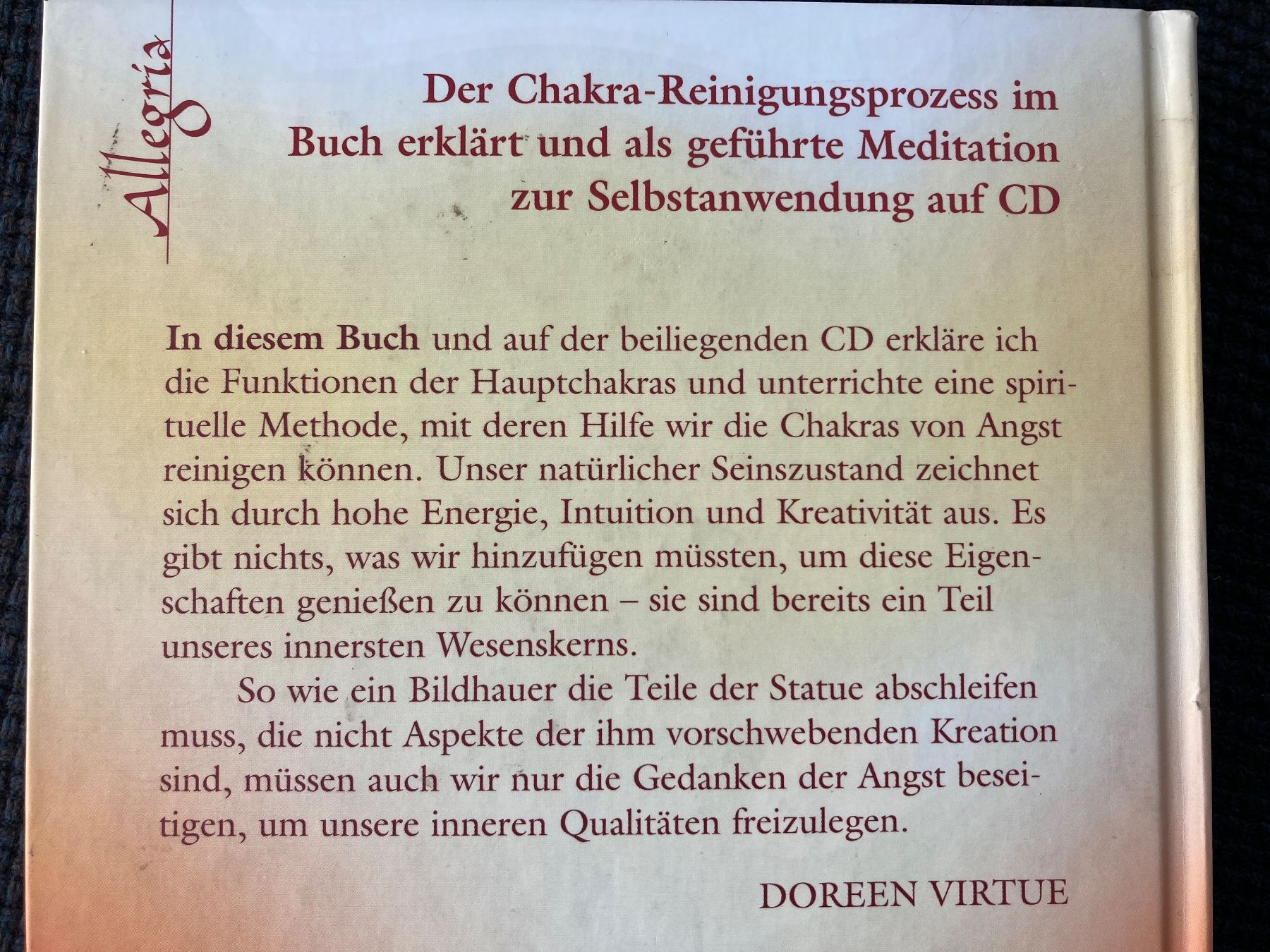 Bücher: Doreen Virtue, Chakra Clearing, mit CD – Gebraucht aus Baden von Yoyo1 1