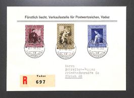 1952 FDC Liechtenstein Fürstliche Gemäldegalerie - LUXUS