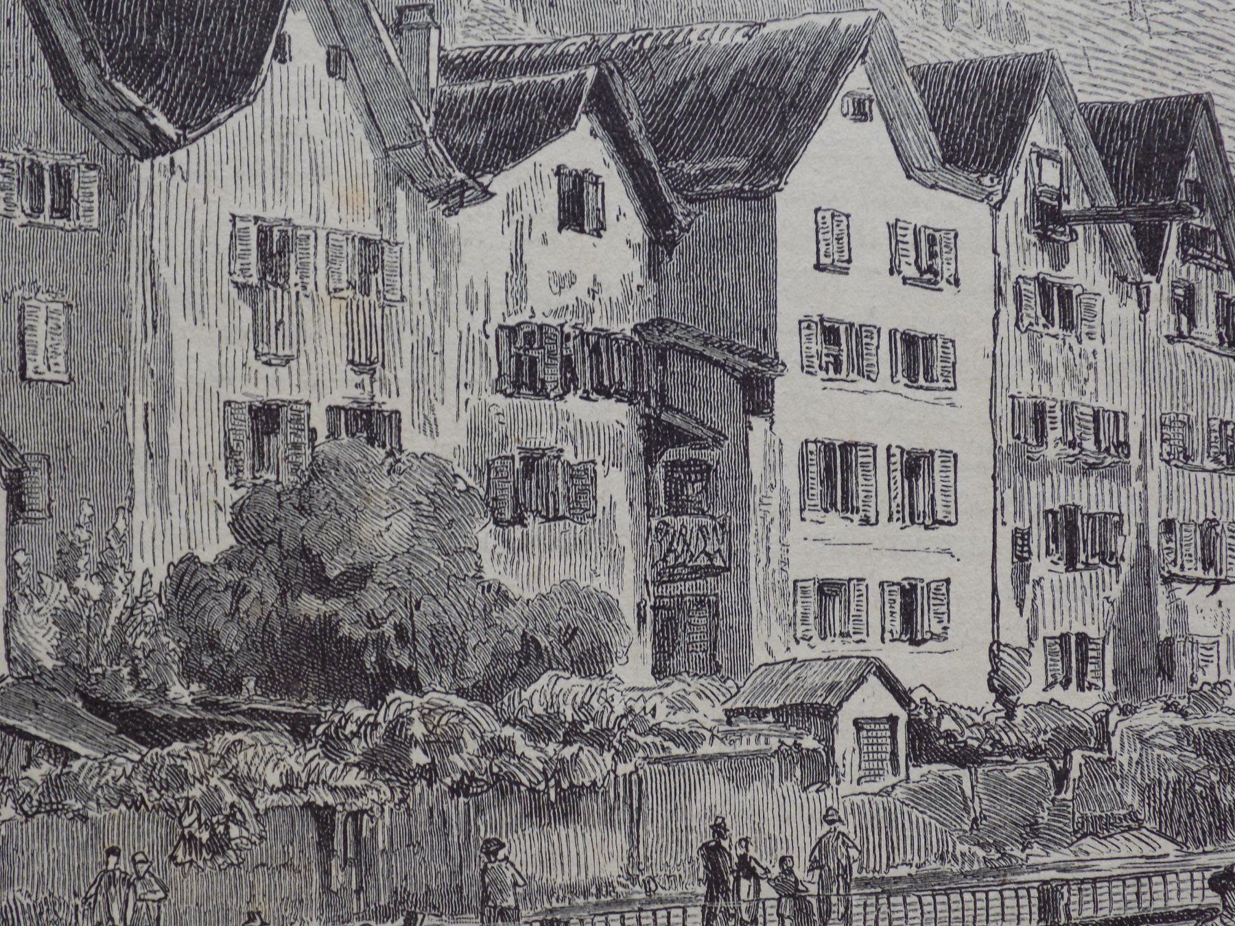 Incisioni: Chur vom Hotel Steinbock aus – Usato da Risch venduto da Rischli15 7