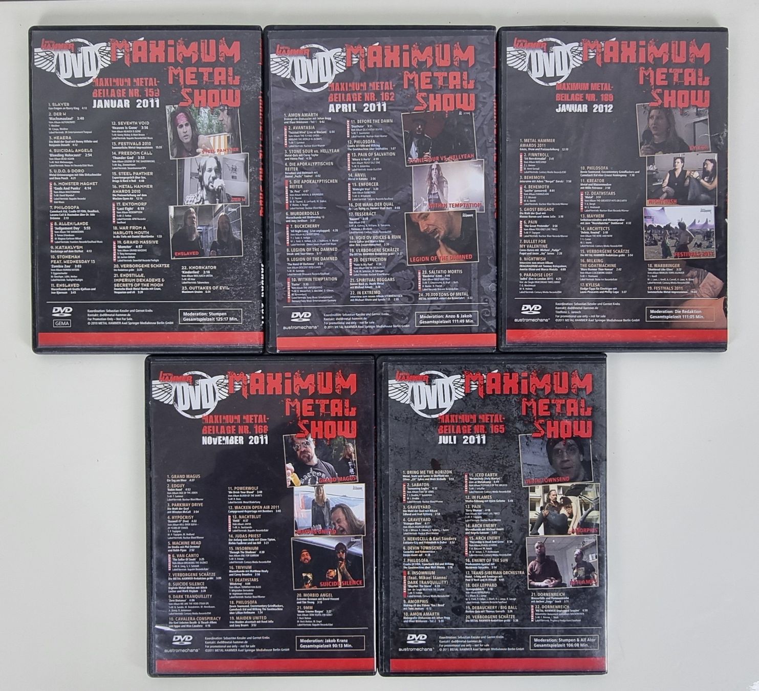 Tutti i DVDs: 5 X Heavy Metal DVDs – Usato da Thun venduto da MP1211 1