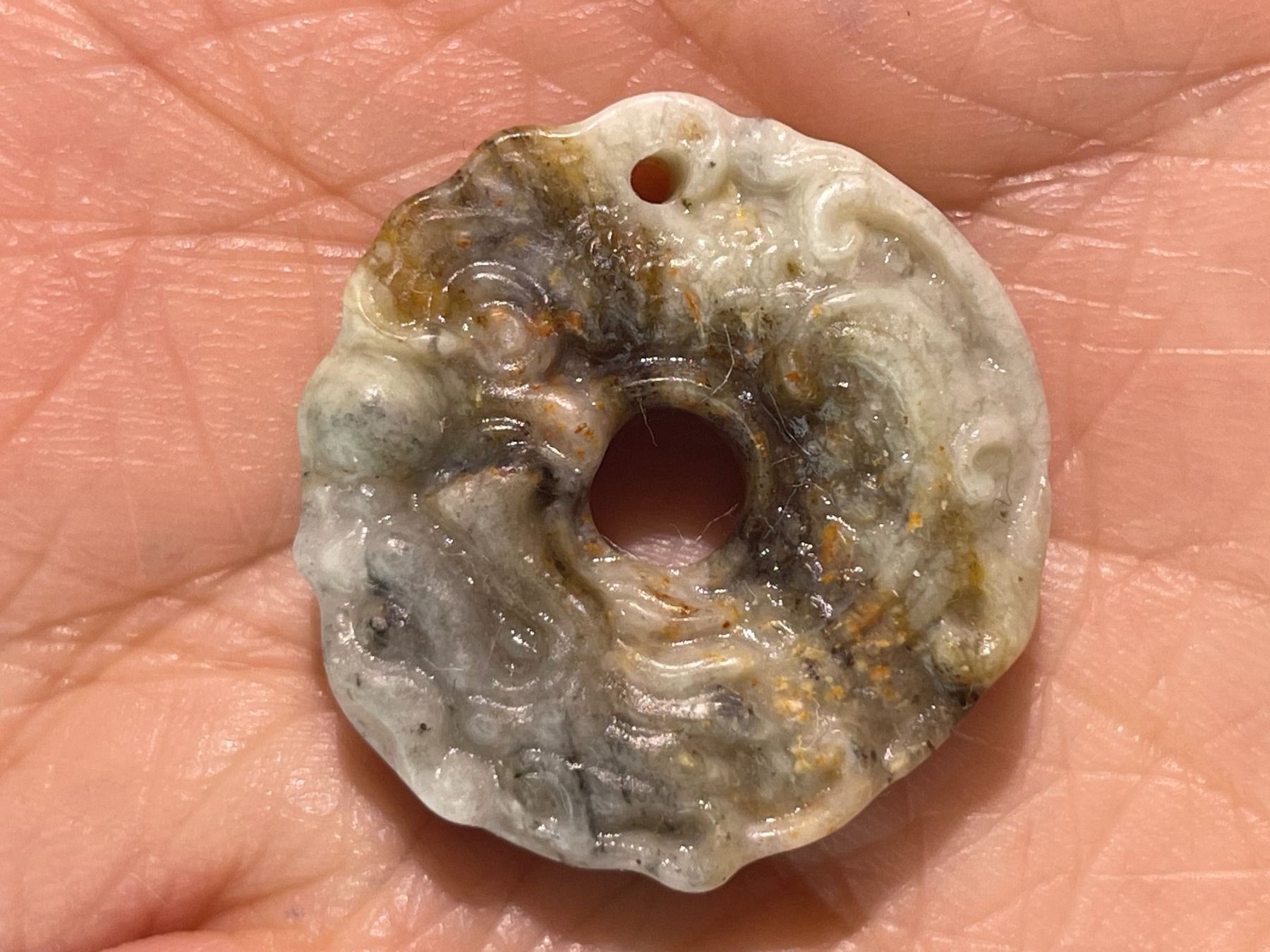 Ciondoli: Echte chinesische -Jade Drache Pi-Scheibe Ca.2.3-2.8cm – Nuovo (secondo la descrizione) da Schiers venduto da sisikristall 5
