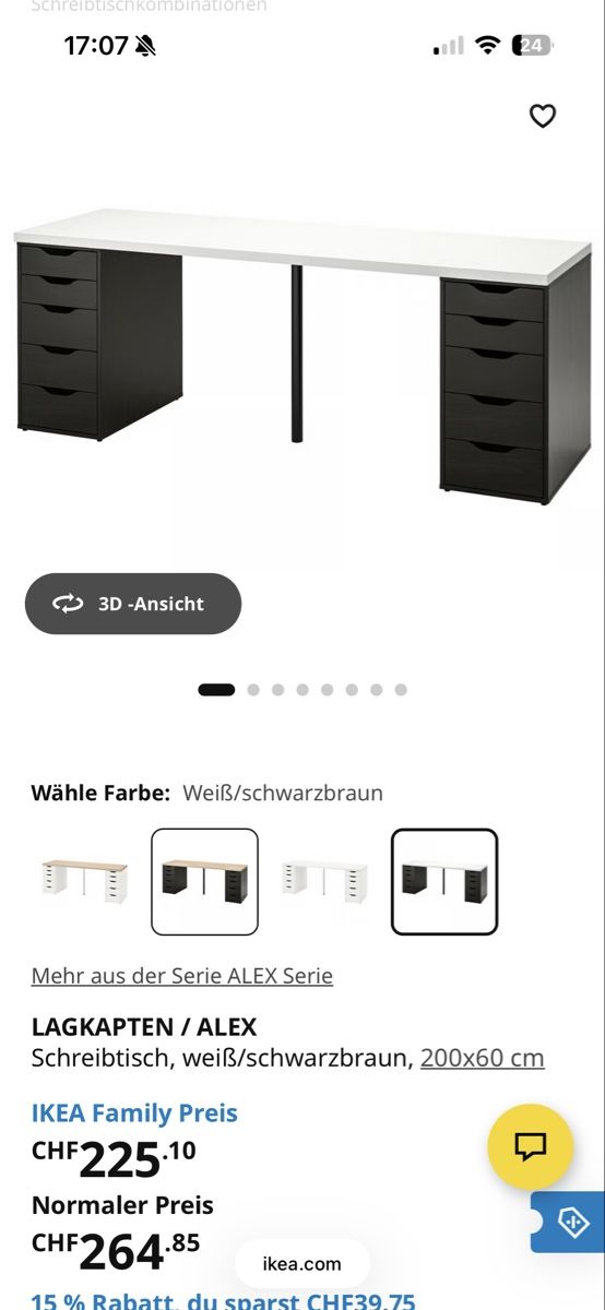 Scrivanie: Schreibtisch/Gamingtisch schwarz Ikea – Usato da Kaltbrunn venduto da Chayenne98 3