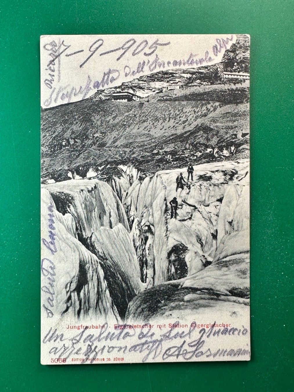 Cartoline postali: Jungfraubahn - Eigergletscher - belebt – Usato da Steg VS venduto da danwer74