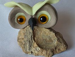 Eule Figur ist Naturstein Handgemacht u d einzigartig Foto