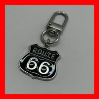 Route 66 Schlüsselanhänger Schwarz Verkehrschild Andenken