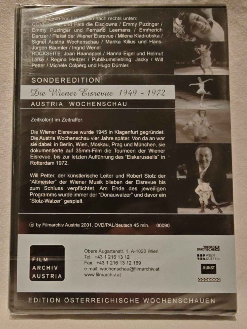 Tutti i DVDs: Die Wiener Eisrevue 1949-1972 Sonderedition – Nuovo e nell'imballaggio originale da Gutenswil venduto da Vulcano21 1