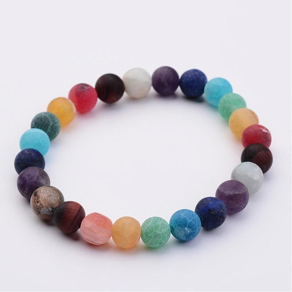 Bracciali & Braccialetti: Armband aus  Edelsteinen, gefrostet – Nuovo (secondo la descrizione) da Alpnachstad venduto da perlengaby