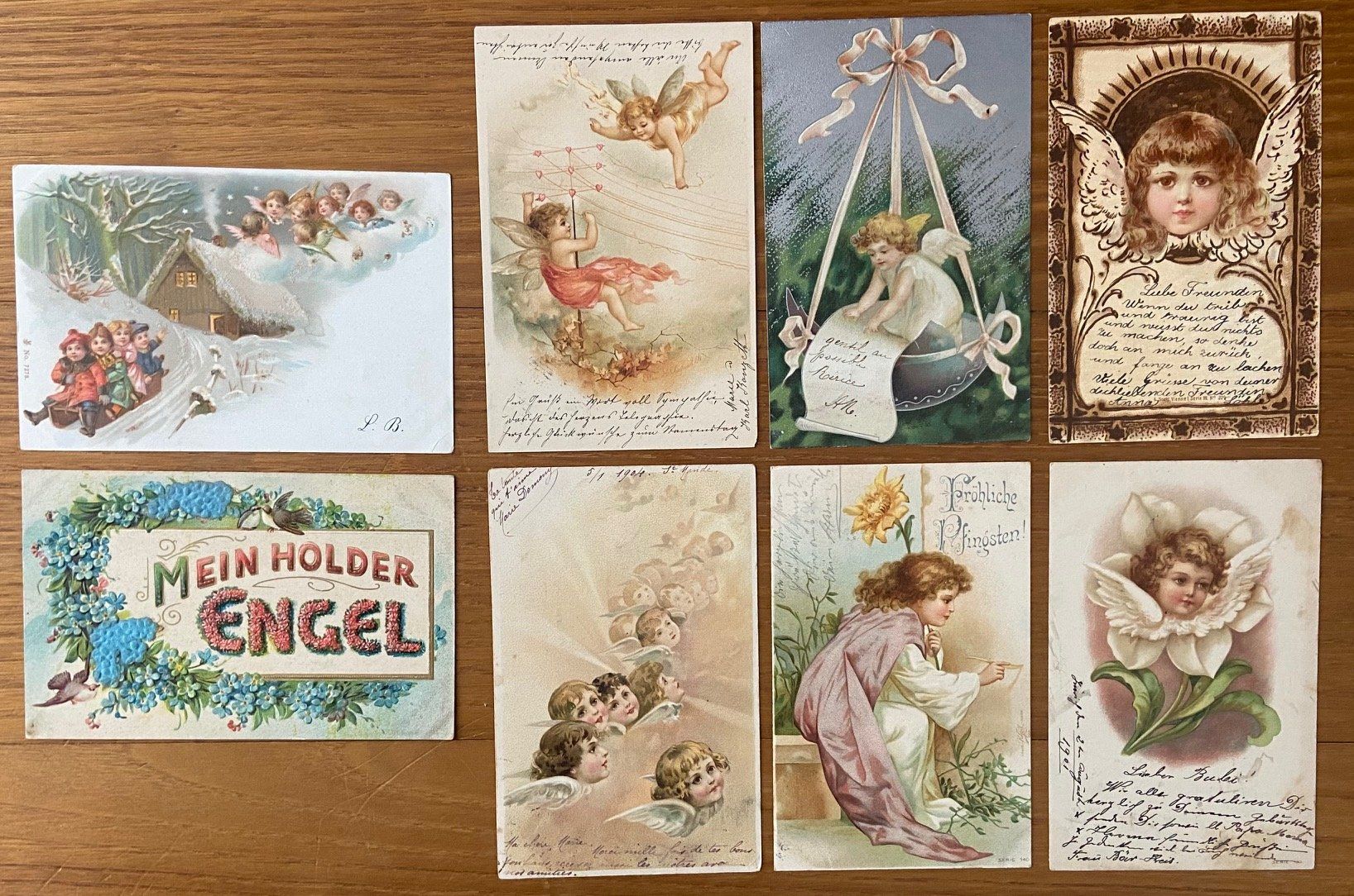 Cartoline postali: ENGEL, 8 BESSERE LITOS, SCHÖN! – Usato da Pura venduto da ulisse1957