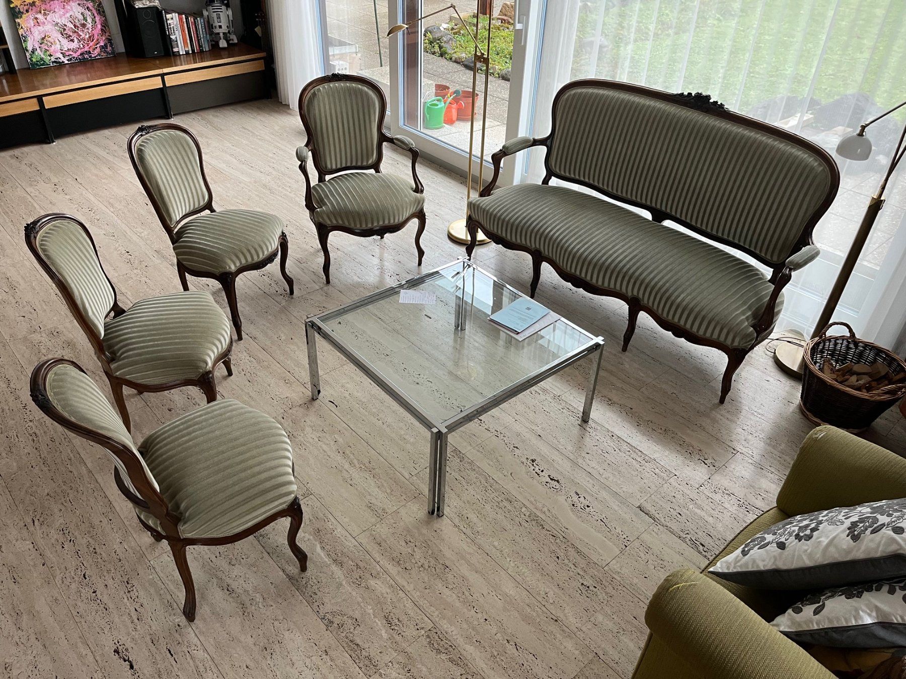 Sofas: Wunderschönes Biedermeier Sofa mit 4 passenden Stühlen – D'occasion à Dornach par inf_8ryt