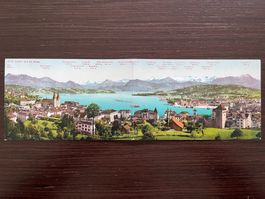 LUZERN 2-teilig, Panoramakarte / Doppelkarte, ungelaufen