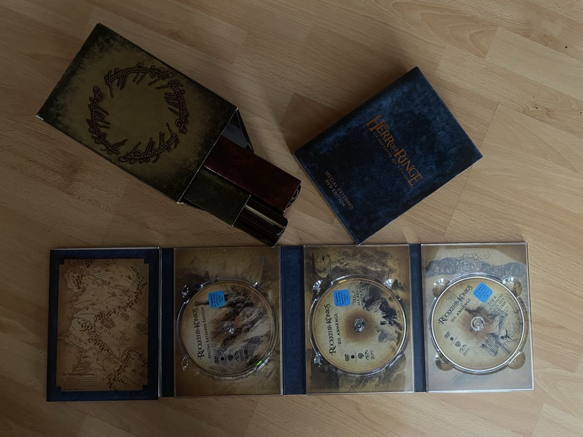 Tutti i DVDs: Herr der Ringe Trilogie Extended DVD Box 12 Discs – Usato da Kirchberg BE venduto da swiss_slab 1