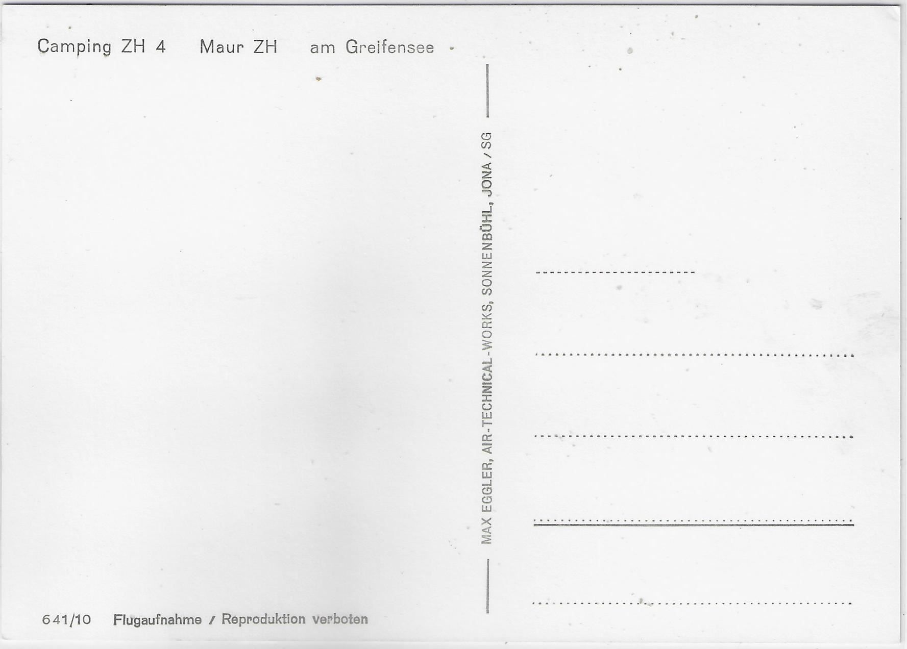 Cartoline postali: Flugaufnahme Camping Maur ZH am – Usato da Ettingen venduto da Kartenplanet 1
