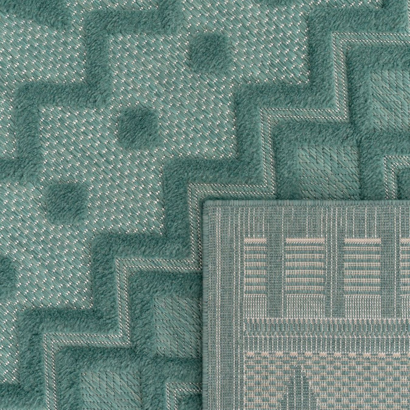 Teppiche: In & Outdoor Teppich 3D Effekt Boho Ethno 160x230 – Neu und originalverpackt aus Bern von Miraitrading 2