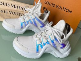 LOUIS VUITTON Archalight Mesh Leder Low Top Sneakers 37 NEU