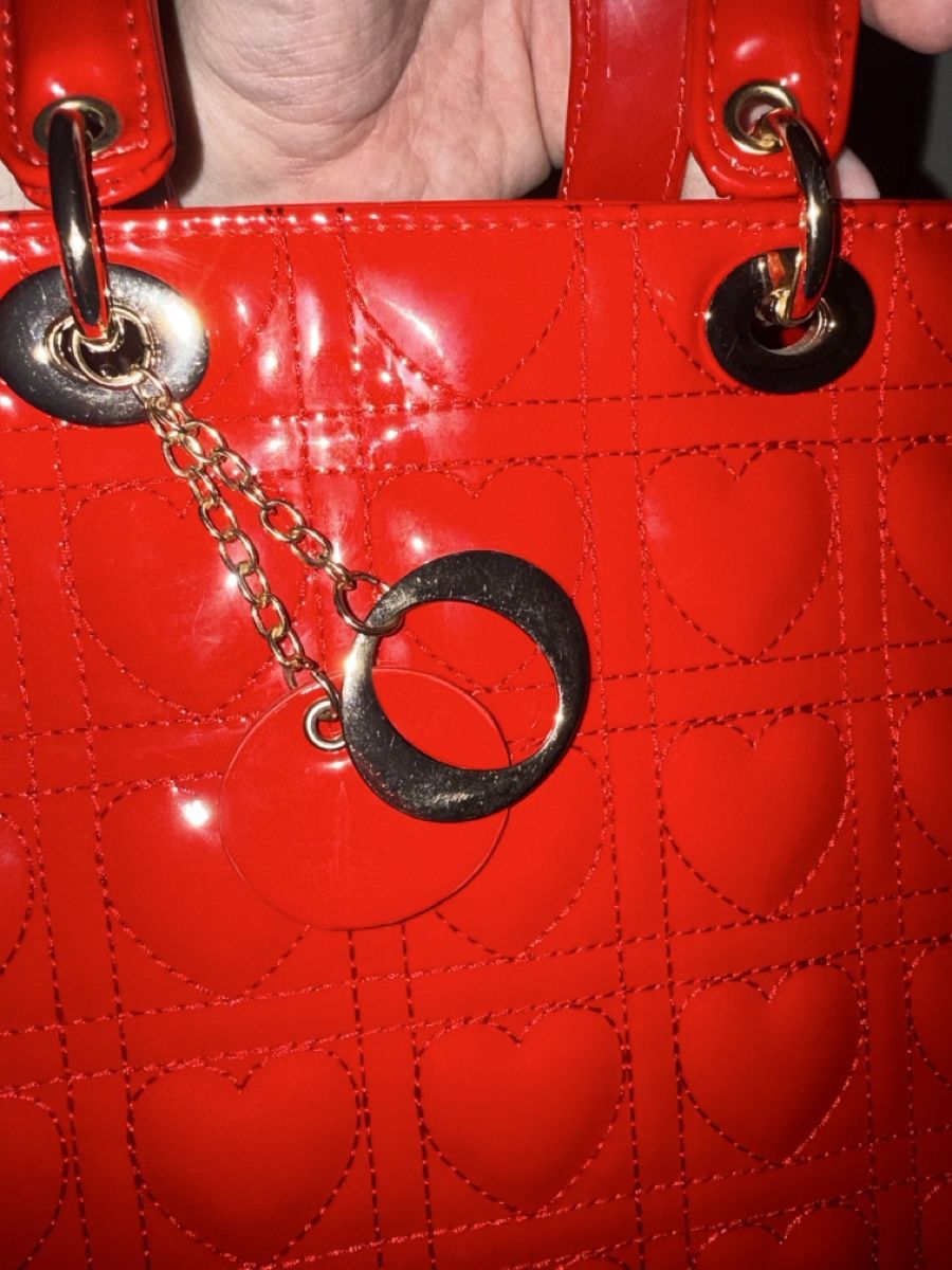 Borse da donna: Rote Handtasche im Lady Stil, Herzmuster – Nuovo (secondo la descrizione) da Richterswil venduto da Eg_verkauf 1