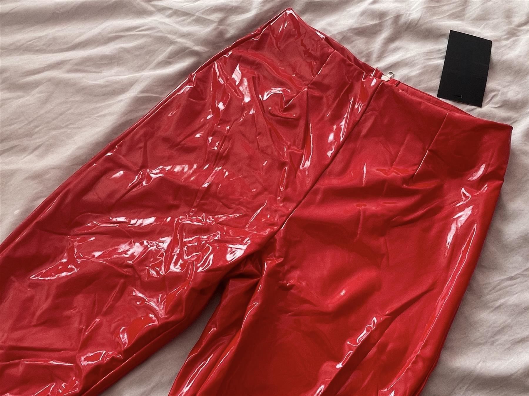 Leggings: Mega Vinyl Lack Leggings Rot – Nuovo e nell'imballaggio originale da Uetendorf venduto da Stoun 5