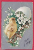 PRÄGEKARTE, EASTER GREETINGS, 9.4.1909