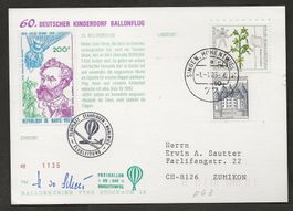Ballon 1984 Deutschland Stahringen Bohlingen Singen Luftpost