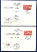 1946 Pro Aero - Luzern- Locarno & Locarno - Luzern