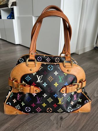 LOUIS VUITTON Black Monogram Multicolore Claudia Bag