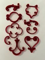 9-teiliges Präge-Ausstechset aus Kunststoff