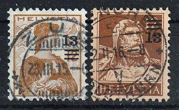 Alle Briefmarken: 1915 2 Aufbrauchsausgaben – Gebraucht aus Arlesheim von gaugi43
