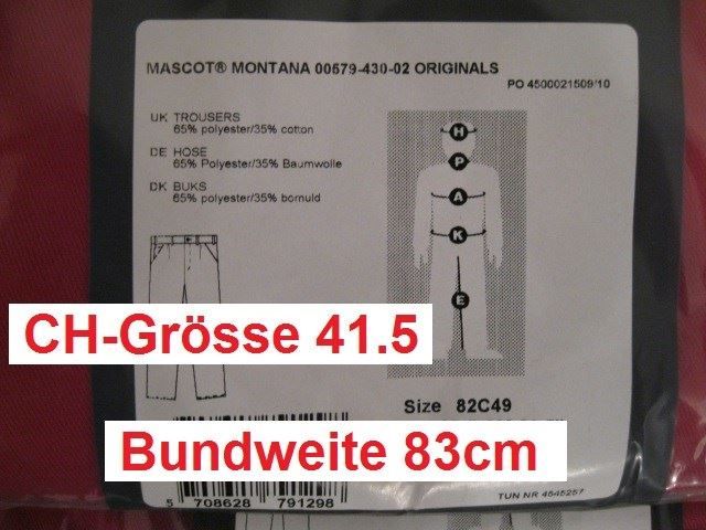 Pantaloni: Arbeitshose MASCOT Montana Gr. 41.5 rot, neu – Nuovo (secondo la descrizione) da Eschenbach SG venduto da brocarte 8