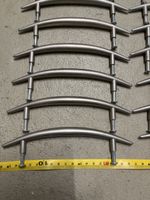 17 Möbelgriffe Edelstahl gebogen 13 cm Lochabstand