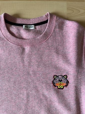 Kenzo Pullover, Grösse M, Rosa mit Tiger, Herren