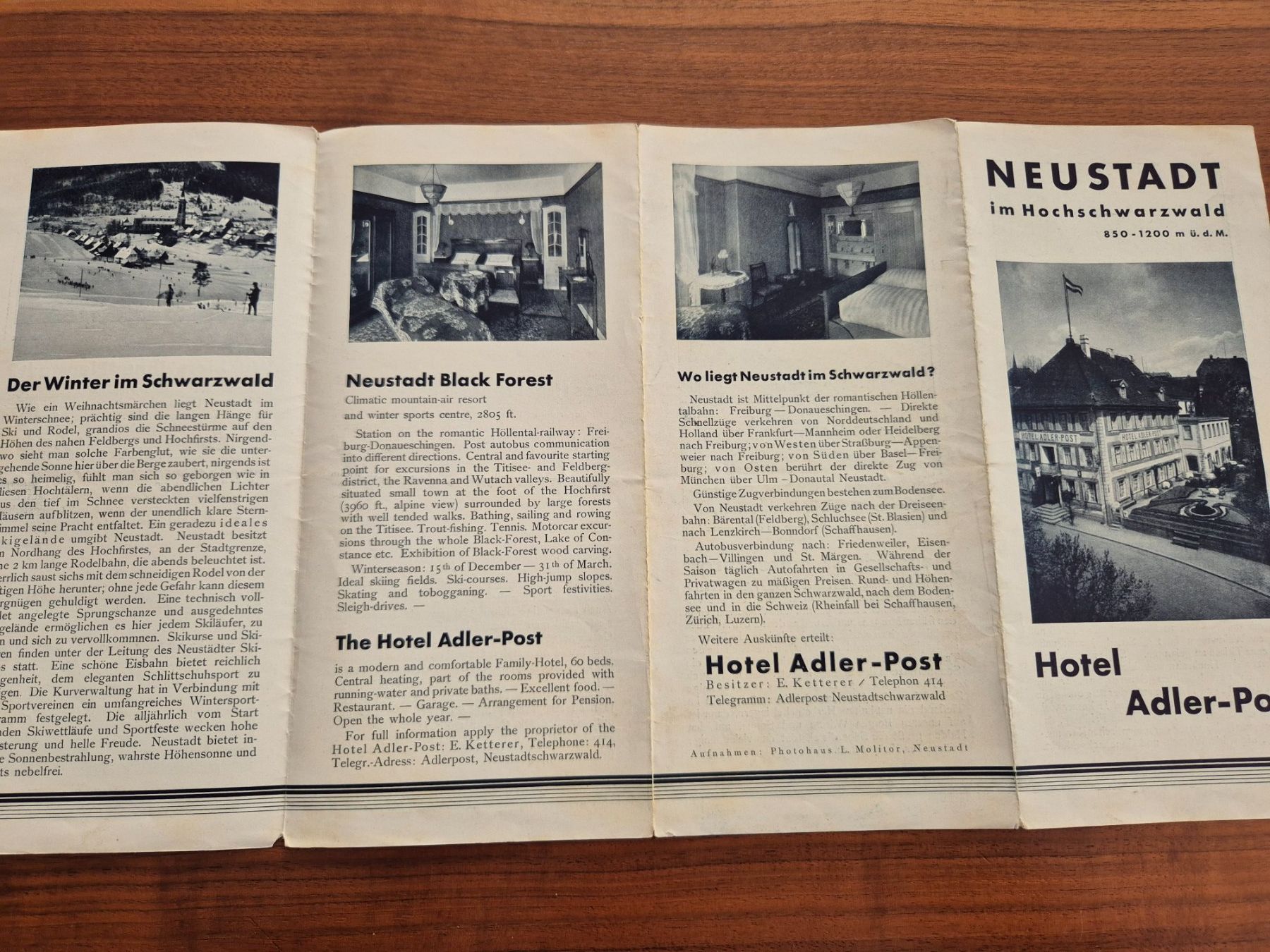 Documenti: Neustadt Hotel Adler-Post Prospekt Vintage – Usato da Lalden venduto da aneleh58 2