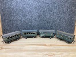 4er Set Buco Spur 0 Personenwagen 8671 Gepäckwagen 8672 SBB
