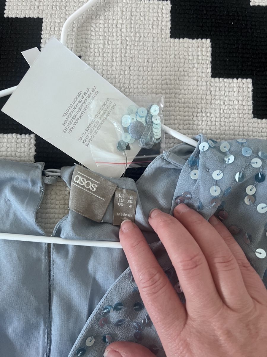 Asos Vestiti: Asos Paillettenkleid Gr. 36 Hellblau – Nuovo e nell'imballaggio originale da Neuenhof venduto da UrbanBags 2