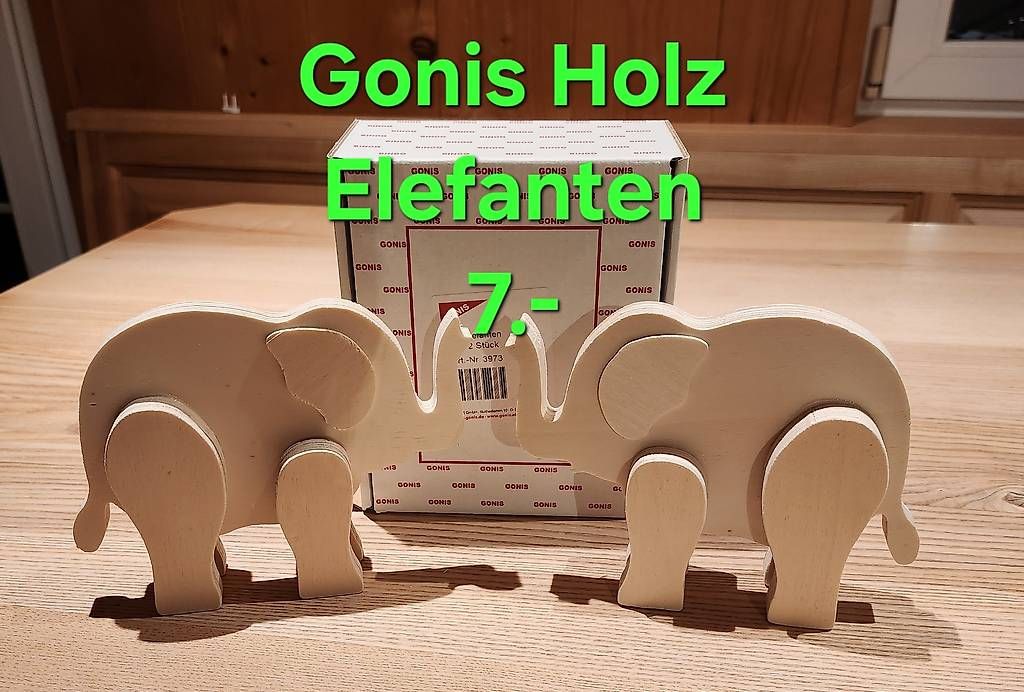 Articoli in legno: Gonis Holz Elefanten – Usato da Wildhaus venduto da Churfirstenfraueli